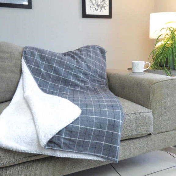 Samuel Lamont Grey Tweed Throw Blanket