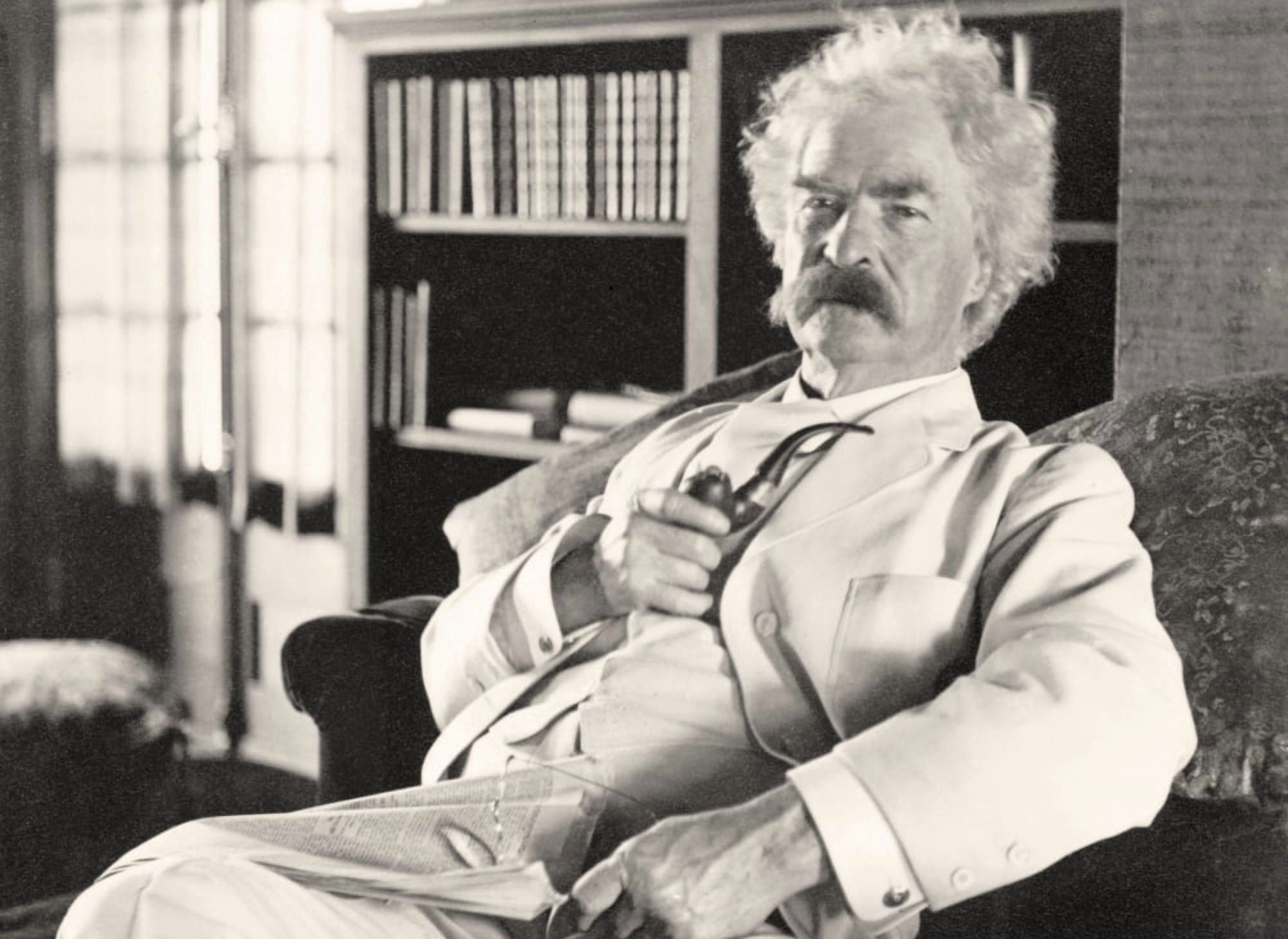 Samuel Langhorne Clemens 1835 To 1910 Known By Pen Name Mark Twain American Humorist Satirist Writer And Lecturer From Photograph Taken In His Old Age Canvas Art - Ken Welsh Design Pics (17 x 12)