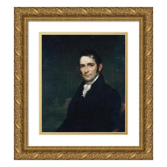 Samuel Lovett Waldo 20x23 Gold Ornate Framed and Double Matted Museum Art Print Titled - The Reverend John Brodhead Romeyn (ca. 1817-20)