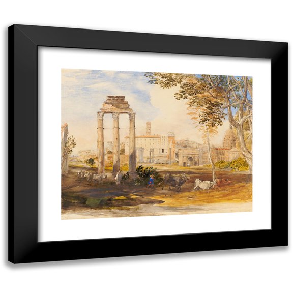 Samuel Palmer 14x12 Black Modern Framed Museum Art Print Titled - The Forum, Rome (C.1805-1881)