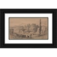 thumbnail image 1 of Samuel Palmer 18x12 Black Ornate Wood Framed Double Matted Museum Art Print Titled - Streets of the Tombs, Pompeii, 1 of 5