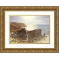 thumbnail image 1 of Samuel Palmer 18x14 Gold Ornate Wood Frame and Double Matted Museum Art Print Titled - The North Devon Coast, 1 of 4