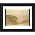 thumbnail image 1 of Samuel Palmer 24x18 Black Ornate Framed Double Matted Museum Art Print Titled: View of Clovelly, Devon (ca. 1848-49), 1 of 5