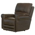 thumbnail image 1 of Samuel Power Lay Flat Recliner with USB Charging Port in Chestnut Brown Leather, 1 of 9