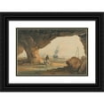 thumbnail image 1 of Samuel Prout 18x13 Black Ornate Wood Framed Double Matted Museum Art Print Titled - Coast Scene Near Plymouth, 1 of 5