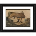 thumbnail image 1 of Samuel Prout 24x18 Black Ornate Framed Double Matted Museum Art Print Titled: The Thatched Cottage, 1 of 5