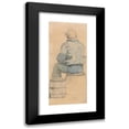 thumbnail image 1 of Samuel Prout 8x14 Black Modern Framed Museum Art Print Titled - A Seated Peasant Boy Seen from Behind, 1 of 5
