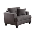 thumbnail image 1 of Samuel Recessed Arm Upholstered Chair Charcoal, 1 of 3