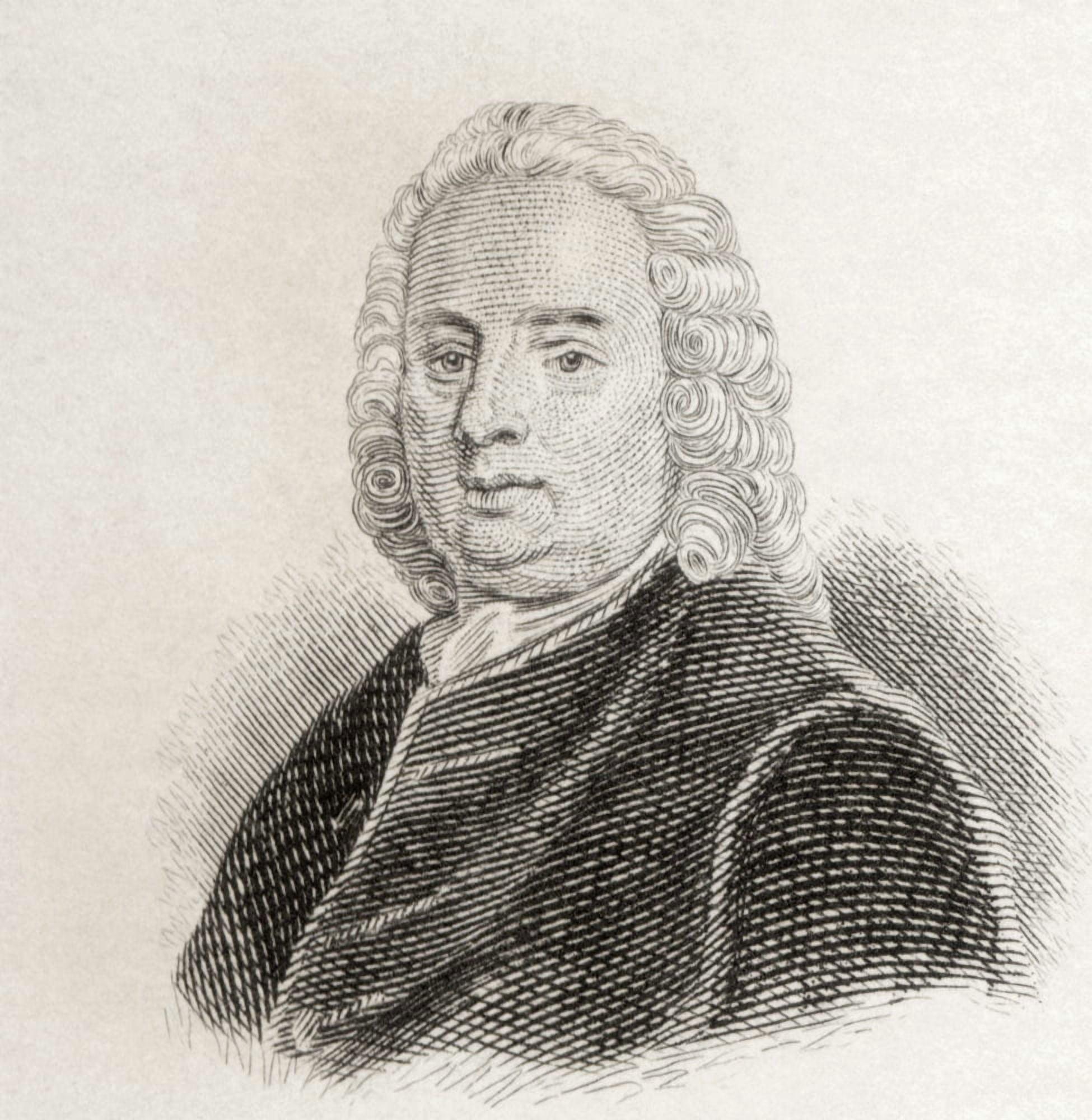 Samuel Richardson 1689 To 1761 English Writer And Printer From Crabbs Historical Dictionary Published 1825 Canvas Art - Ken Welsh Design Pics (24 x 24)
