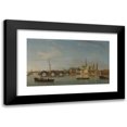 thumbnail image 1 of Samuel Scott 14x10 Black Modern Framed Museum Art Print Titled - The Building of Westminster Bridge (ca. 1742), 1 of 5