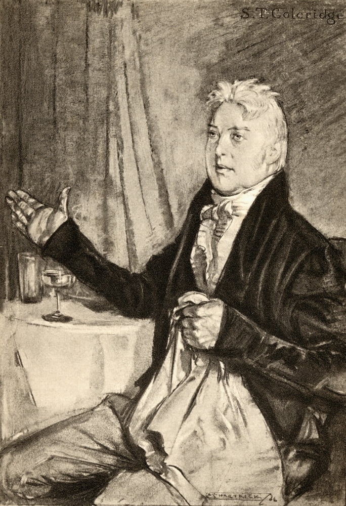 Samuel Taylor Coleridge 1772 1834 English Poet Critic And Philosopher From An Illustration By AS Hartrick Canvas Art - Ken Welsh Design Pics (12 x 18)