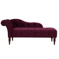 thumbnail image 1 of Samuel Tufted Roll Arm Chaise Lounge Burgundy, 1 of 16