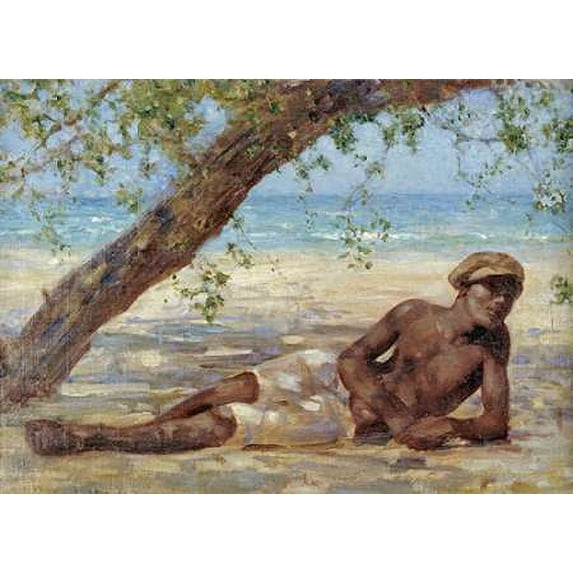 Samuel Under a Tree, Jamaica Poster Print by Henry Scott Tuke (20 x 28)