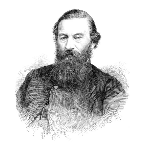 Samuel White Baker N(1821-1893). English Explorer. Wood Engraving English 1865. Poster Print by