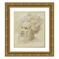 thumbnail image 1 of Samuel de Wilde 20x23 Gold Ornate Framed and Double Matted Museum Art Print Titled - Head of a Man with a Beard and Long Hair in the Wind (1786), 1 of 4