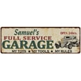 thumbnail image 1 of Samuel's Full Service Garage Metal Sign 6x18 Rusty Man Cave 206180047428, 1 of 1