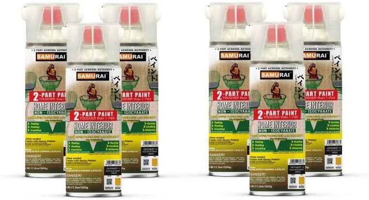 Samurai 2-Part Non-Isocyanate (NISO) Spray Paint for Home Interior - 11 ...