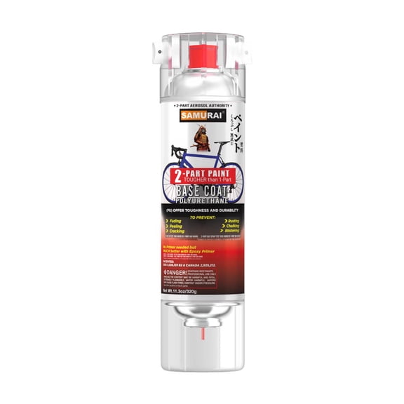 Samurai 2-Part Polyurethane Spray Paint Base Coat for Bike - 11.3 Ounce UV Resistant and Rust Resistant Polyurethane Spray (BLUE, Pack of 1 Can)