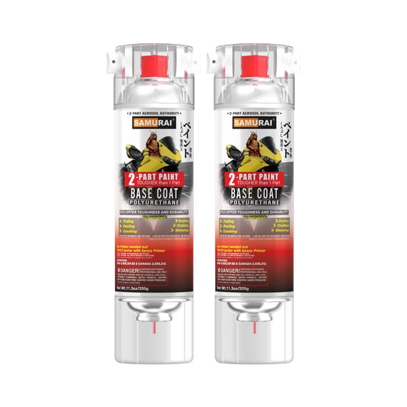 Samurai 2-Part Polyurethane Super Bike Base Coat Spray Paint (GREY, Pack of 2 Cans)