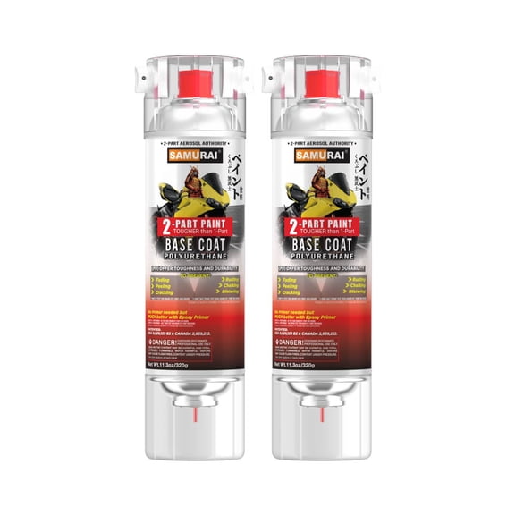 Samurai 2-Part Polyurethane Super Bike Base Coat Spray Paint (LIGHT SCARLET, Pack of 2 Cans)