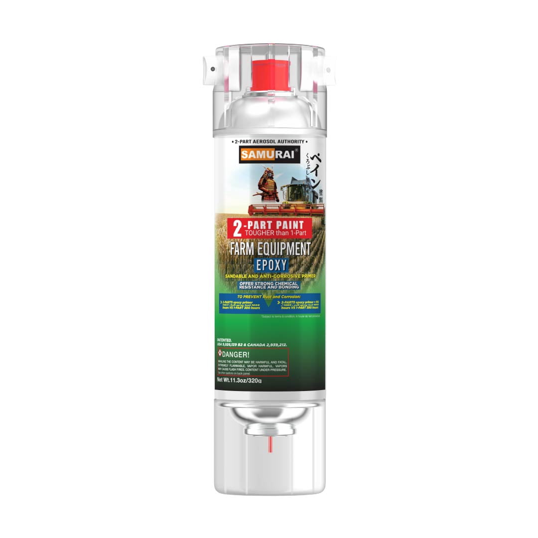 Samurai 2-Part Spray Paint Epoxy Primer for Farm Equipment (Primer Grey, Pack of 1 Can)