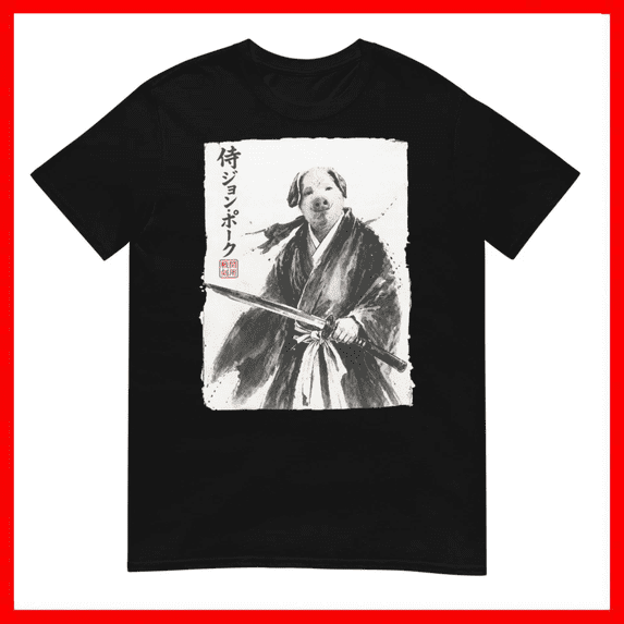 Samurai Brainrot Meme John Pork Funny Youth Unisex T-Shirt Size S-5XL