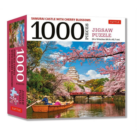 Samurai Castle with Cherry Blossoms 1000 Piece Jigsaw Puzzle: Cherry Blossoms at Himeji Castle (Finished Size 24 in X 18 In) (Other)
