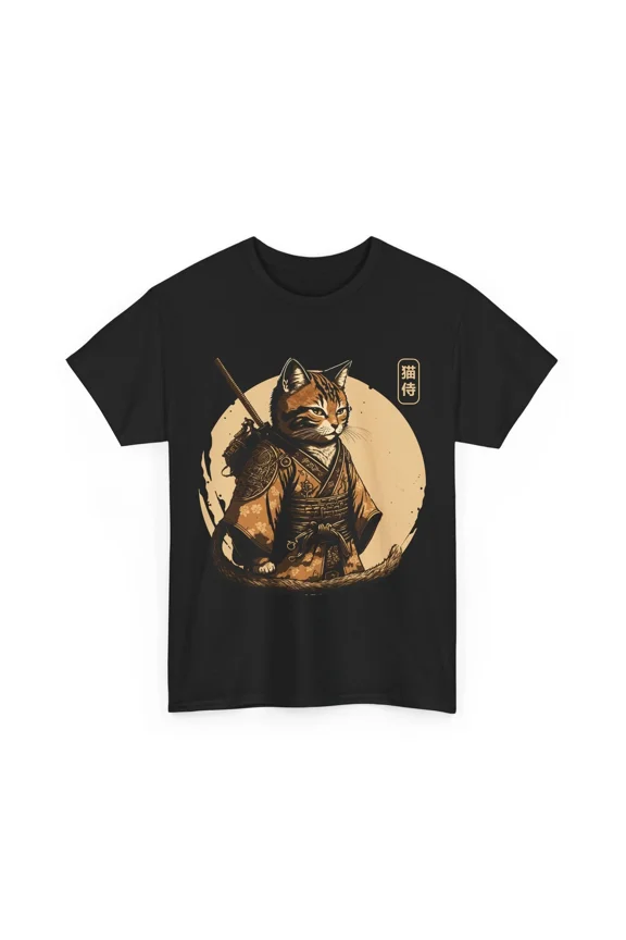 Samurai Cat Shirt, Ninja Cat T-shirt, Japanese Culture Lovers Women Men Shirt