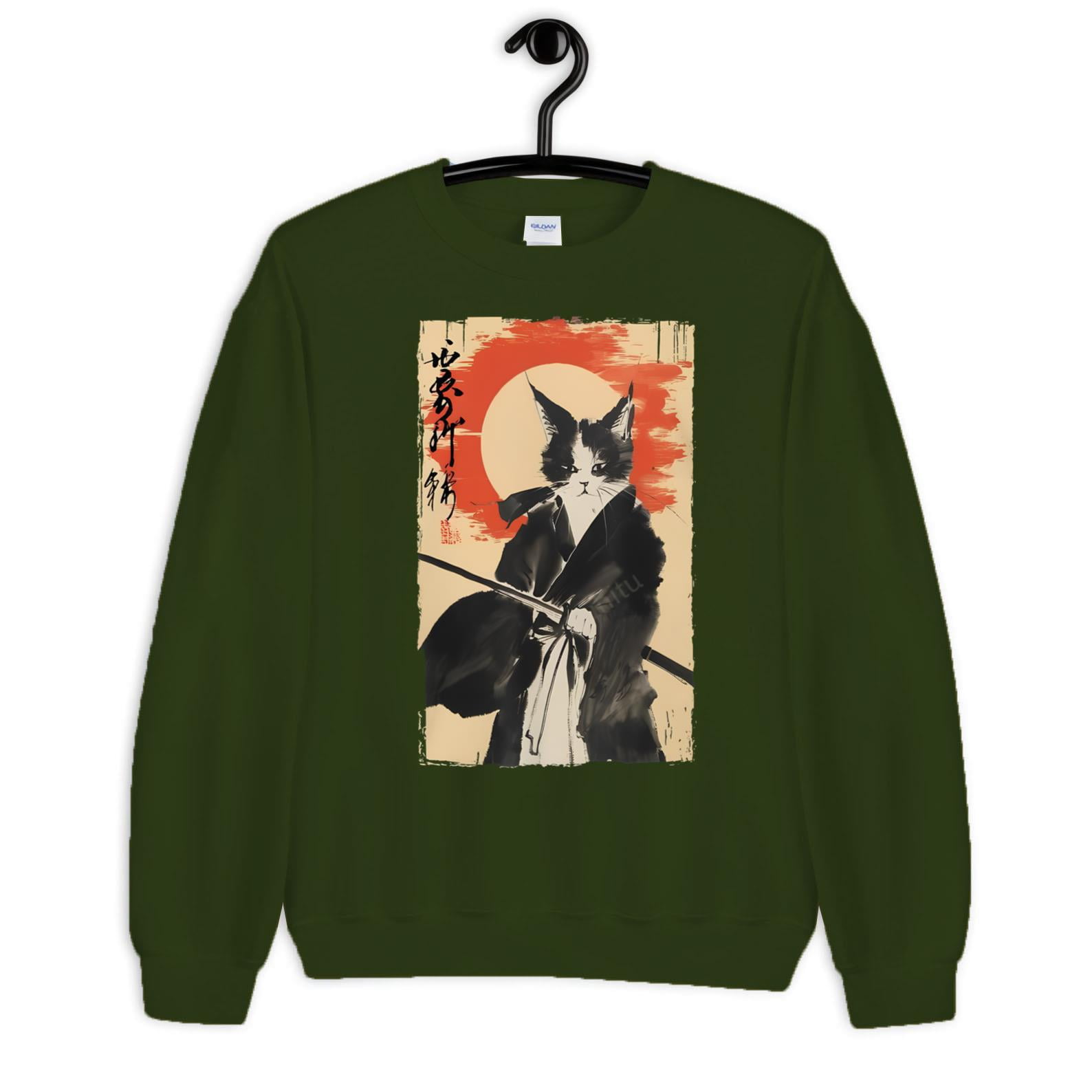 Samurai Cat Ukiyo-e Warrior Japanese Art Vintage Cat-TH43462 - Walmart.com