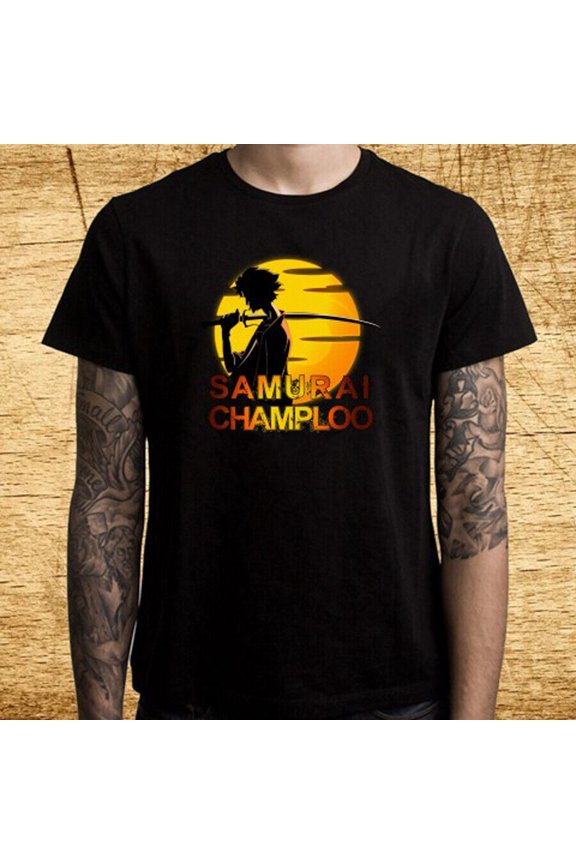 Samurai Champloo Anime Cartoon Men's Black Size S-5XL