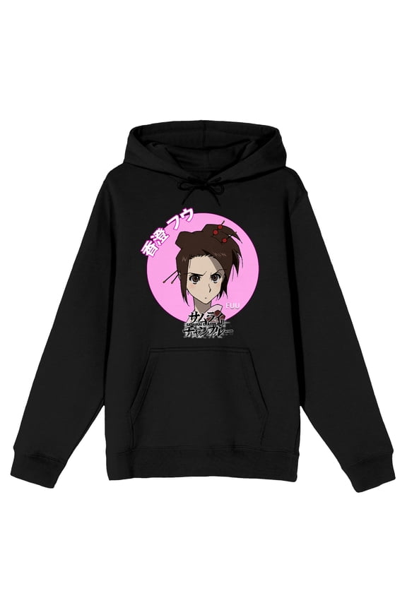 Samurai Champloo Fuu Circle Logo Men's Black Sweatshirt-4XL