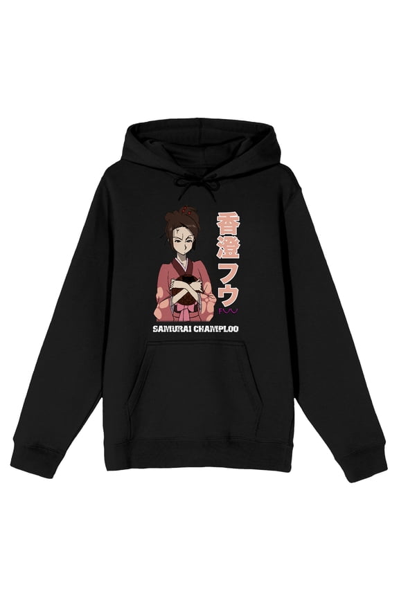Samurai Champloo Fuu Kanji Logo Men's Black Sweatshirt-XL