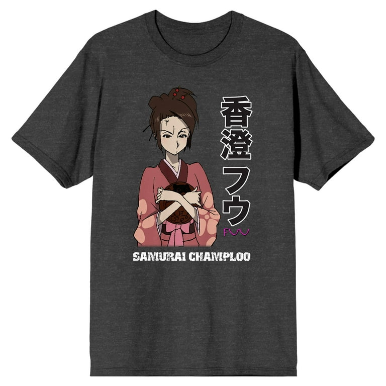 Samurai Champloo Fuu Kanji Logo Men's Charcoal Heather Graphic T