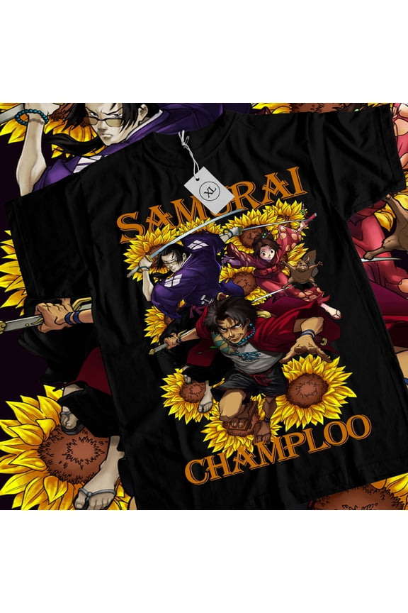 Samurai Champloo T-Shirt Manga Anime Walk Mugen Jin Fuu Kasumi Shirt All Size