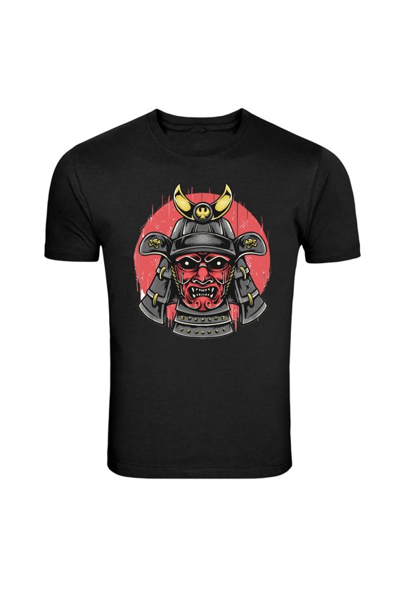 Samurai Demon Mask Warrior Graphic T-Shirt