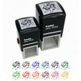 thumbnail image 1 of Samurai Dog Shiba Inu with Knife Self-Inking Rubber Stamp Ink Stamper - Yellow Ink - Small 1 Inch, 1 of 7