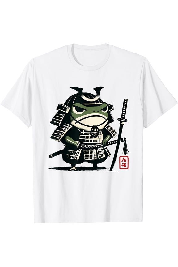 Samurai Grumpy Frog Matsumoto Hoji Style Unisex T-Shirt for Men Women Kids