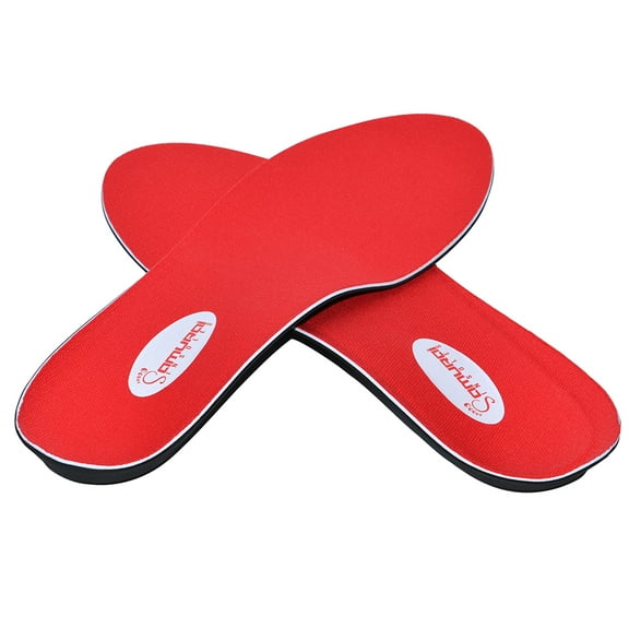 Samurai Insoles Plantar Fasciitis Arch Support Shoe Insoles, Men 4 to 4 ½, Women 6 to 6 ½, Red