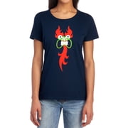 Samurai Jack Aku Face Womens T Shirt, Navy, Medium