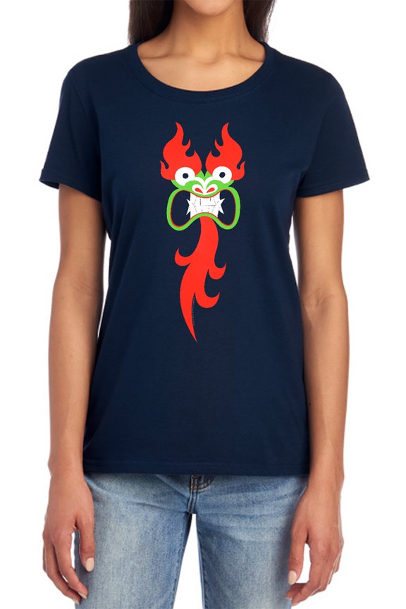 Samurai Jack Aku Face Women's T Shirt, Navy, Medium