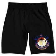 Samurai Jack Character Circle Men's Black Sleep Pajama Shorts-XL