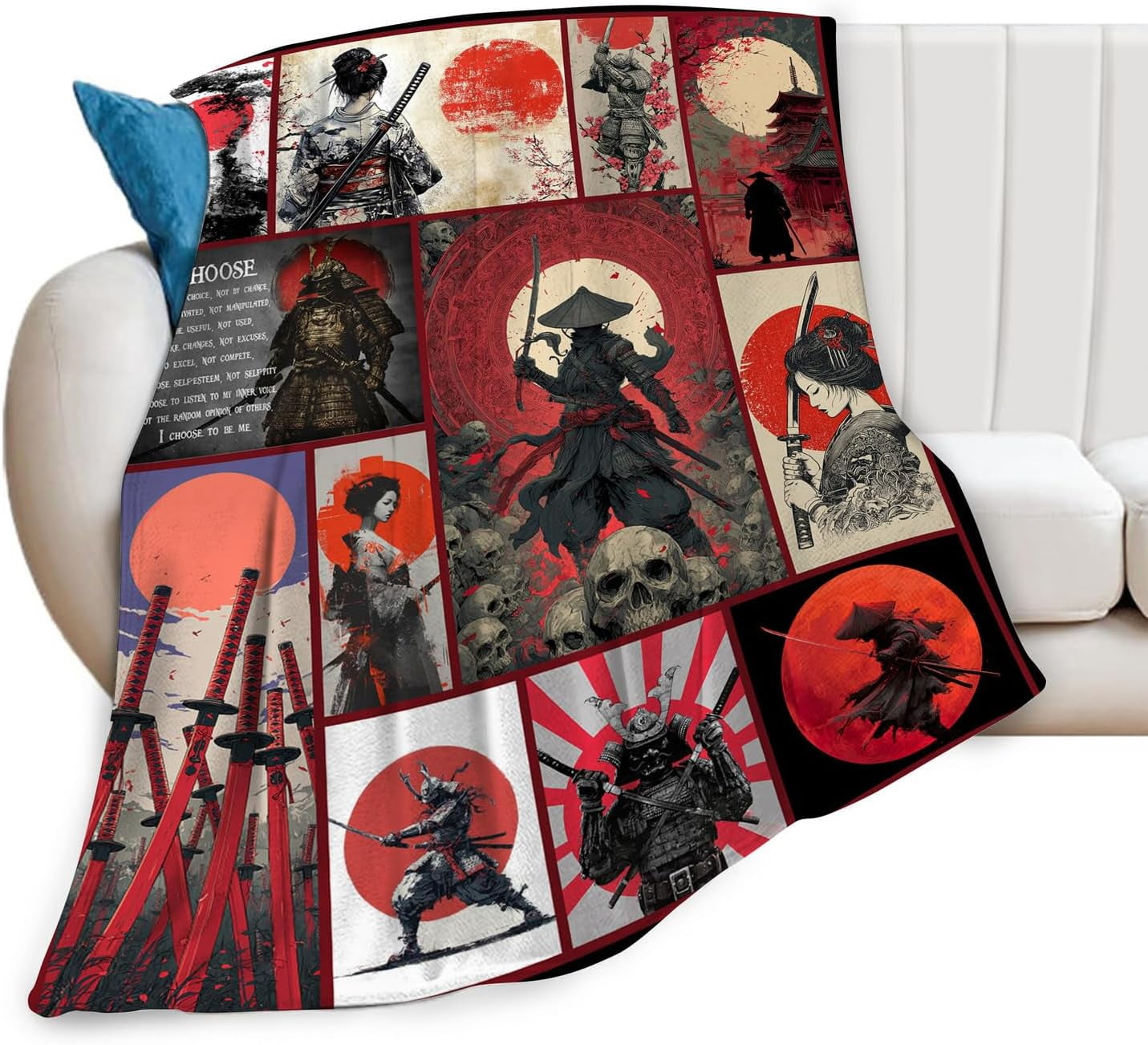 Samurai Japanese Blanket - Walmart.com