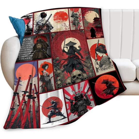 Samurai Japanese Blanket - Walmart.com