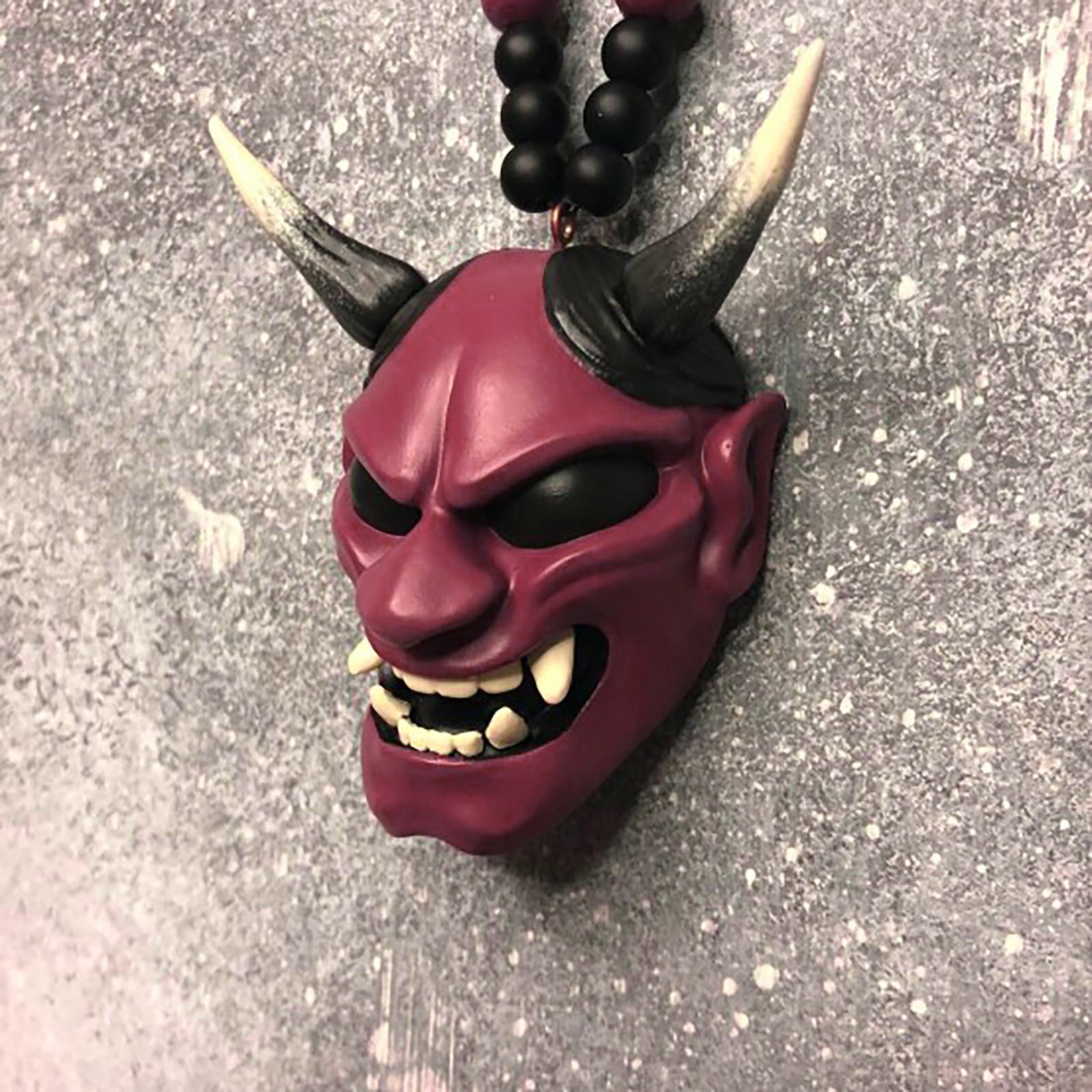 SamuraiKabuto Helmet / Hannya Japanese Oni Car Rear View Mirror Charm