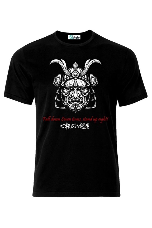 Samurai Mask Fall Down Seven Times T-Shirt