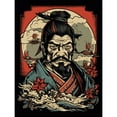 thumbnail image 1 of Samurai Master Art Deco Tattoo Ink Body Art Rockabilly Americana 50s Extra Large XL Wall Art Poster Print, 1 of 3
