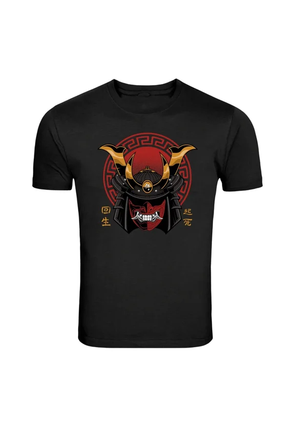 Samurai Oni Mask Warrior T-Shirt Japanese Culture, for men & women, Size S-5XL