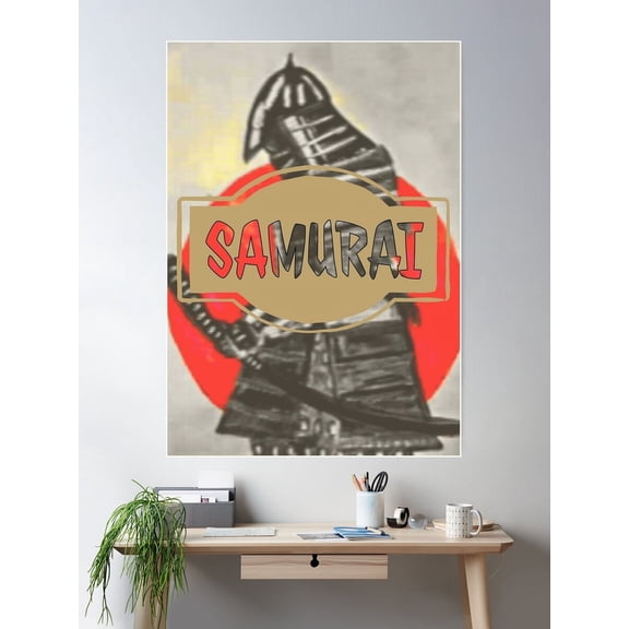 Samurai Poster Wall Art, Modern Wall Decor For Living Room Bedroom, 24x36 UNFRAMED