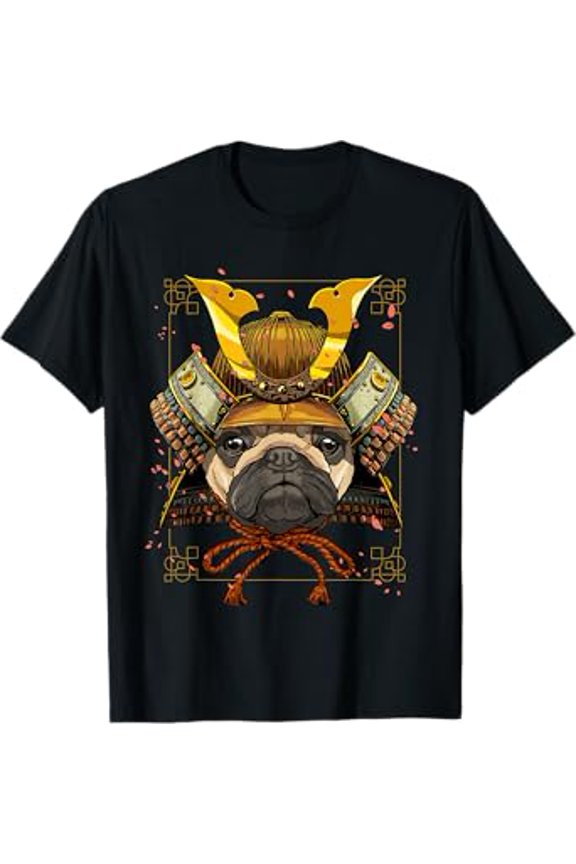 Samurai Pug Dog Warrior Samurai Pug Lovers T-Shirt