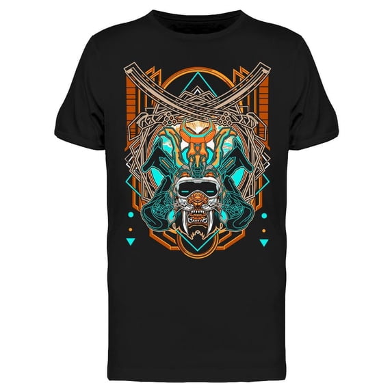 Samurai Saber Tooth Tiger Symbol T-Shirt Men -Image by Shutterstock, Male 3X-Large